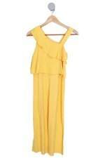 macacão Hering kids amarelo com babado