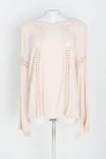 blusa manga longa forever21 femininoa rosa com renda