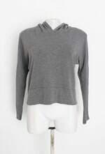 blusa de malha malwee liberta feminina cinza com recortes