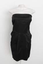 vestido riachuelo feminino preto com pregas