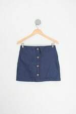 saia amisty feminina azul com forro
