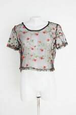 blusa feminina estampada com transparência