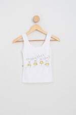 regata feminina branca com silk