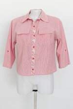 camisa cropped feminino colorido com recortes