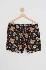 shorts masculino estampado com cós com elástico