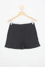shorts zara feminino preto com peplum