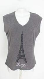 blusa renner feminina cinza estampada 