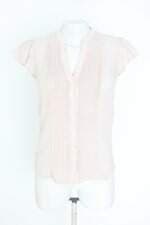 blusa H&m feminina bege com pregas