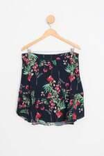 saia Maria Filó feminina floral com forro
