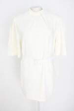 vestido lilly sarti feminino off white com faixa na cintura e forro