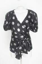 blusa diane von furstenberg feminina preta com poás