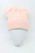 gorro renner feminino rosa com pom pom