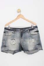 shorts shoulder feminino azul