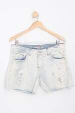bermuda jeans shoulder feminina azul