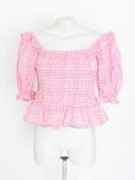 blusa top shop feminina xadrez 