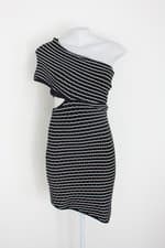 Vestido ombro único feminino preto my favorite thing(s)