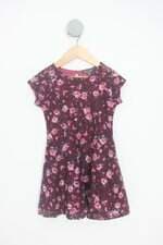 vestido primark kids estampado com com forro e renda