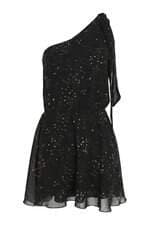 Vestido Feminino Proxy Preto Ombro Unico 