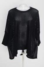 poncho tricô feminino preto