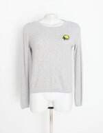 blusa manga longa divided feminina cinza com patch