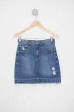 saia jeans femininA azul