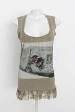 blusa feminina fórmula jovem verde com renda e silk