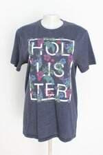 camiseta hollister masculina cinza com silk