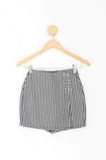 shorts saia Blue Steel feminino estampado com ilhós