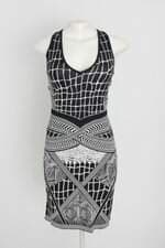 vestido renner feminino preto estampado