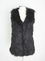 colete pecaocun feminino preto com forro