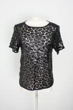 blusa a|k urban feminina preta com transparência
