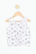 regata kids branca estampada