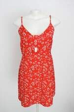vestido C&A feminino vermelho estampado