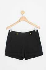 shorts feminino preto com barra italiana