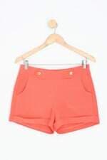 shorts feminino laranja