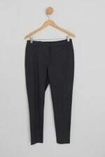 calça de tecido feminina cinza