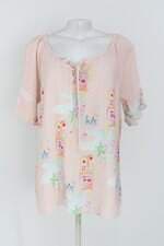blusa feminina estampada com tiras
