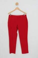 calça de tecido cortelle femininA vermelhA