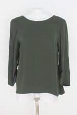 blusa manga longa nxtlvl feminina verde com assimetria 
