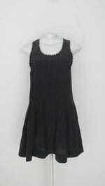 vestido club monaco feminino preto com pregas