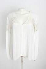 blusa Maria Filó feminina branca com renda