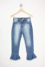 calça jeans planetgirls feminina azul