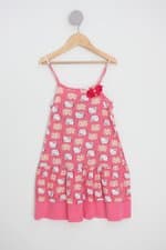 vestido riachuelo kids rosa estampado 