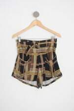 shorts all's feminino estampado com cinto