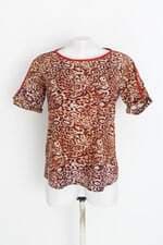 blusa feminina estampada com barra mullet