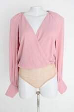 body closet deluxe feminino rosa com recortes