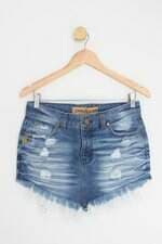 saia jeans john john feminina azul