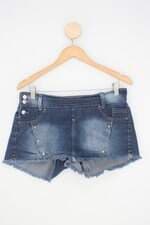 shorts saia feminino azul