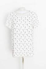 blusa feminina branca estampada