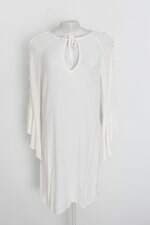vestido feminino off white com aplique